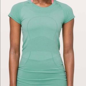 RARE Aqua Mint Lululemon Swiftly Tech Short Sleeve Crew